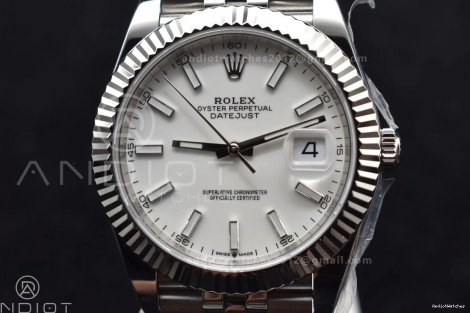 Jubilee DateJust 41 DIWF Stick Edition 904L 645 White SA Dial 126334 on Best Bracelet 1:1 Steel Chic 0210